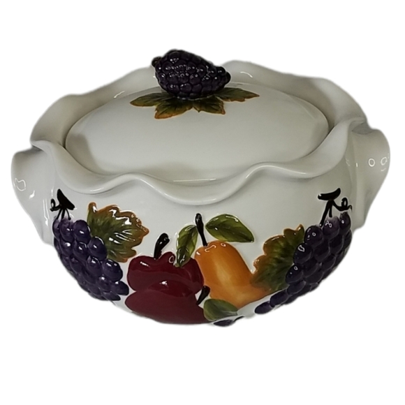 Sonoma Villa, Bean Pot /Casserole New 3 1/4 quarts Celebrating Home Interiors - Picture 3 of 12